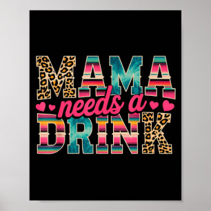 Affiche Maman drôle a besoin d'une bière boisson amoureux