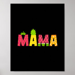 Affiche Maman drôle amoureuse fruitarienne été Nana Fruit