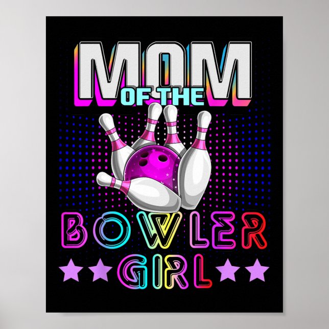Affiche Maman Du Bowler Girl Correspondant Bir De Bowling  (Devant)