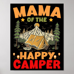 Affiche Maman du campeur heureux premier anniversaire camp