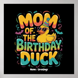 Affiche Maman du Canard Anniversaire Canard en Caoutchouc