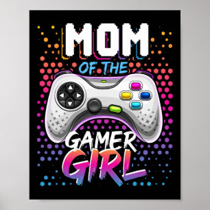 Affiche Maman Du Gamer Girl Matching Jeu Vidéo Anniversair