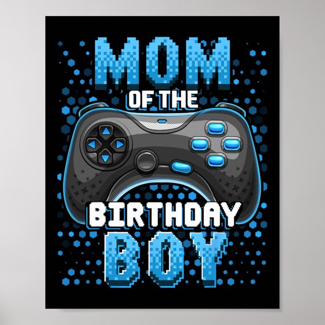 Affiche Maman du garçon d'anniversaire correspondant au je (Devant)
