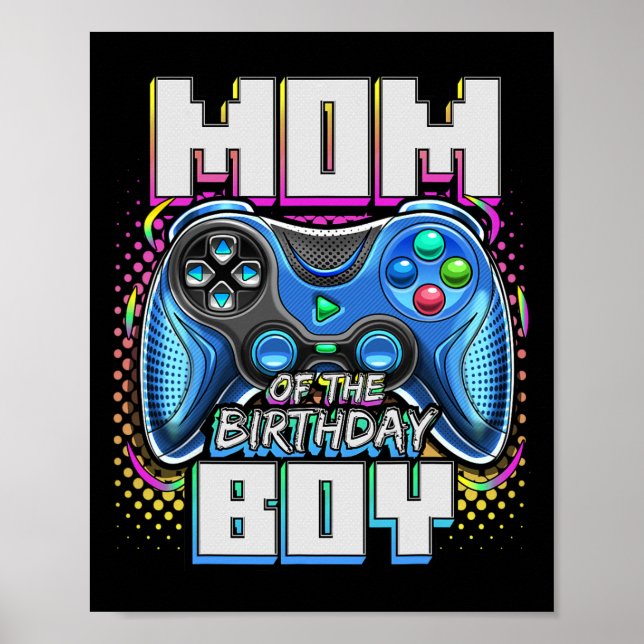 Affiche Maman du garçon d'anniversaire correspondant jeu v (Devant)