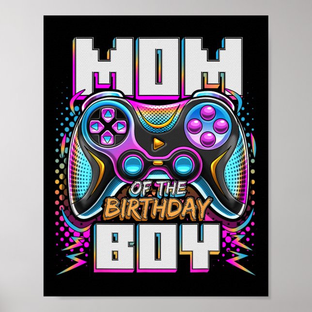 Affiche Maman du garçon d'anniversaire correspondant jeu v (Devant)