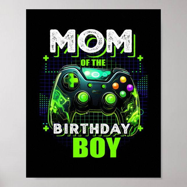Affiche Maman du garçon d'anniversaire correspondant jeu v (Devant)