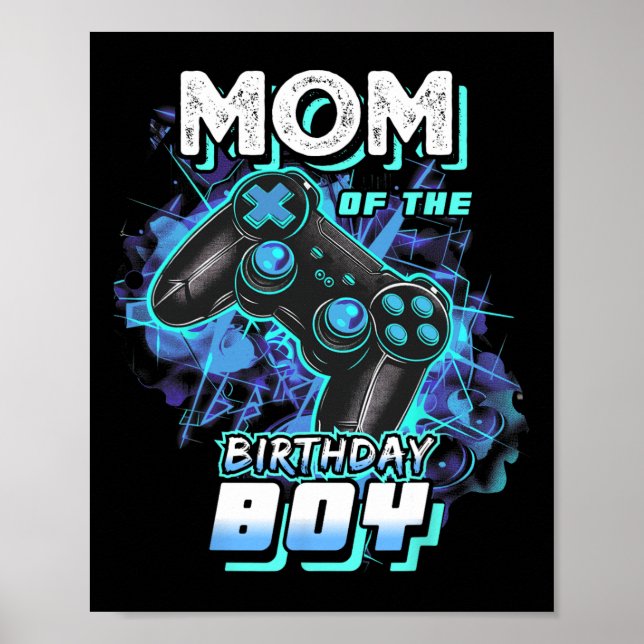 Affiche Maman du garçon d'anniversaire correspondant jeu v (Devant)
