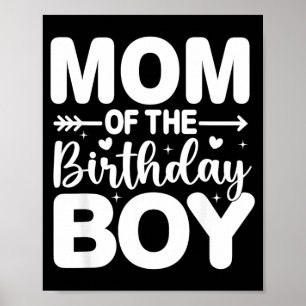 Affiche Maman du garçon d'anniversaire Enfants Famille Ass