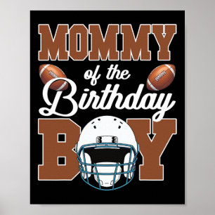 Affiche Maman du garçon d'anniversaire T-shirt de l'équipe