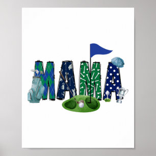 Affiche Maman du garçon d'anniversaire trou d'un coup de g