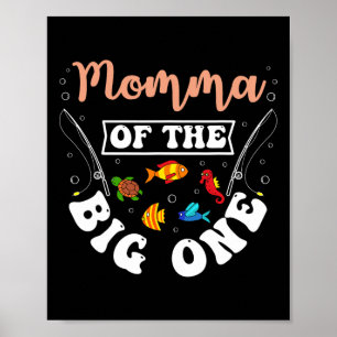 Affiche Maman du gros poisson Fête d'anniversaire de pêche