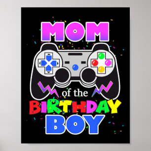 Affiche Maman Du Jeu Vidéo Enfant Anniversaire Gamer Anniv