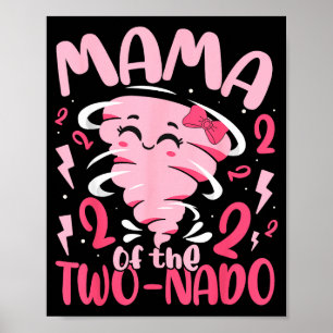 Affiche Maman du thème tornade à deux nados pour 2e annive