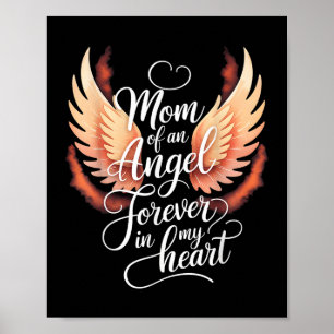Affiche Maman D'Un Ange Fête Des Mères Ciel Ange Enfant Lo