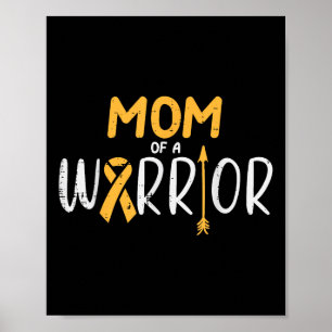 Affiche Maman D'Un Guerrier Cancer De L'Enfance Sensibilis