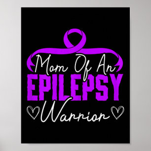Affiche Maman d'un guerrier de l'épilepsie Soutien de l'ép