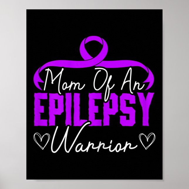 Affiche Maman d'un guerrier de l'épilepsie Soutien de l'ép (Devant)