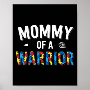 Affiche Maman D'Un Guerrier Famille Maman Monde Autisme Re