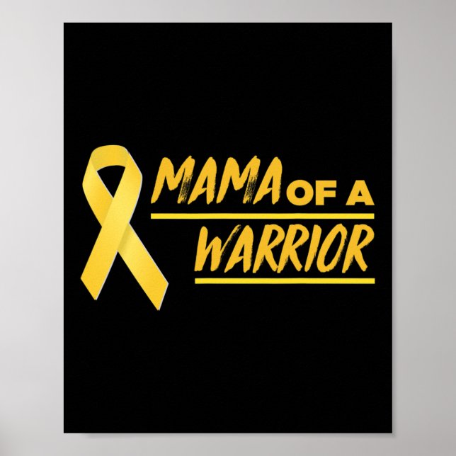 Affiche Maman D'Un Guerrier Mère Sensibilisation Au Cancer (Devant)