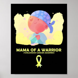 Affiche Maman D'Un Guerrier Sensibilisation Au Cancer Chez