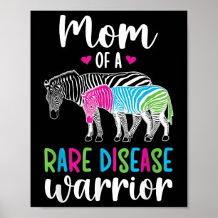 Affiche Maman D'Une Maladie Rare Guerrier Mère Maladie Rar