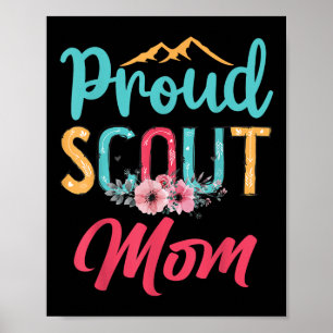 Affiche Maman éclaireuse fière Bonne fête des mères Campin