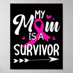 Affiche Maman Est Une Survivante Conscience Du Cancer Du S