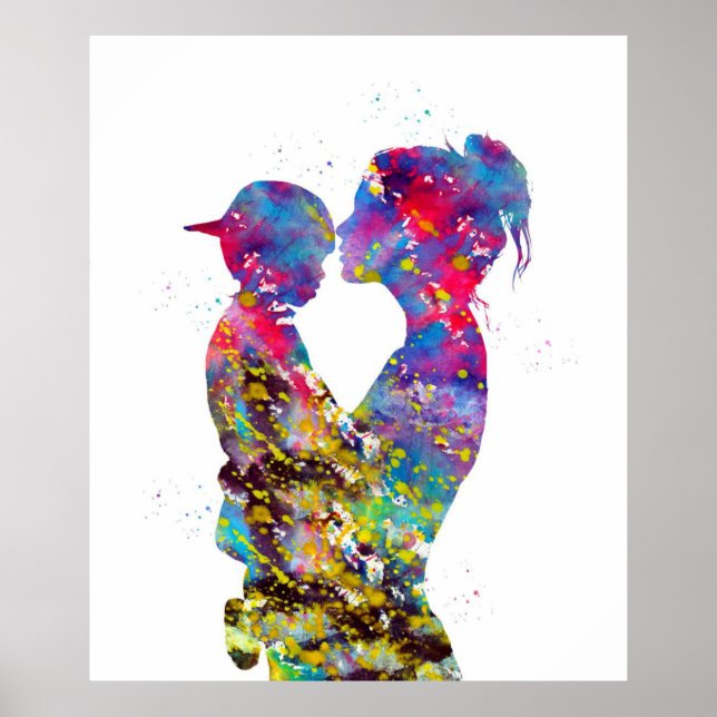 Affiche Maman Et Son Cadfs Colorfull (Devant)