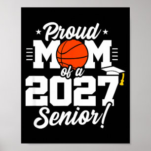 Affiche Maman fière de la classe de 2027 année senior bask
