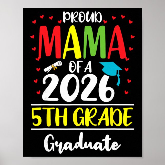 Affiche Maman fière drôle d'un élève de la promotion 2026  (Devant)