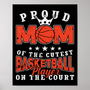 Affiche Maman fière du meilleur joueur de basket-ball