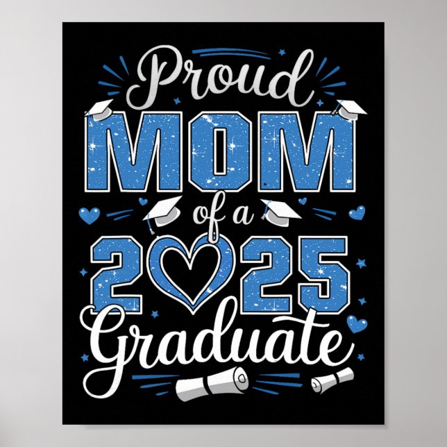 Affiche Maman fière d'un diplômé de la promotion 2025 Mama (Devant)