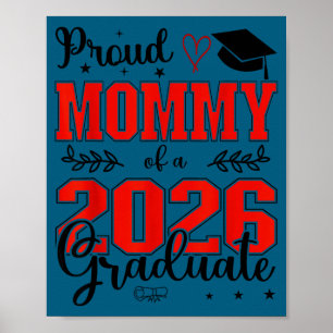 Affiche Maman fière d'un diplômé de la promotion 2026 pour