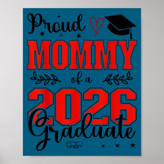 Affiche Maman fière d'un diplômé de la promotion 2026 pour (Devant)