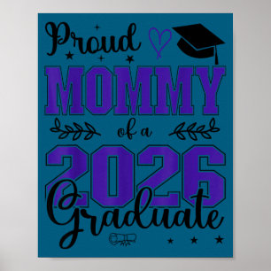 Affiche Maman fière d'un diplômé de la promotion 2026 pour