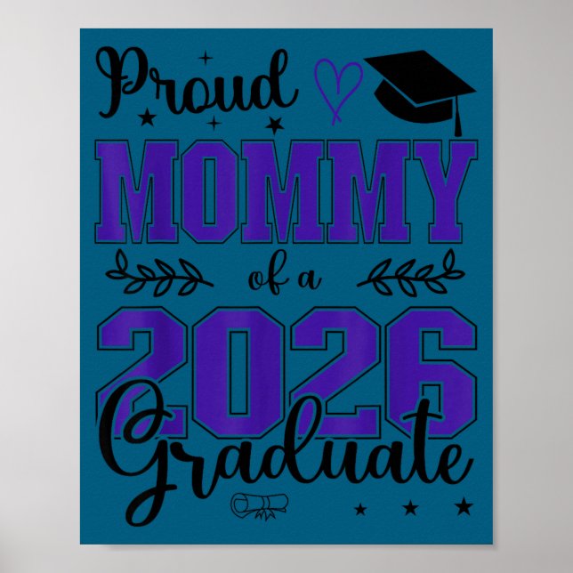 Affiche Maman fière d'un diplômé de la promotion 2026 pour (Devant)