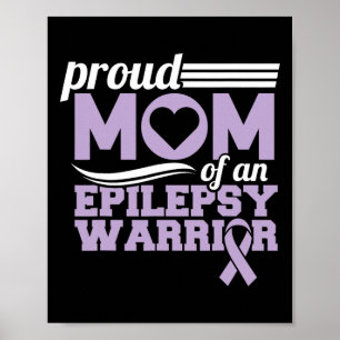 Affiche Maman fière d'un guerrier de l'épilepsie, sensibil