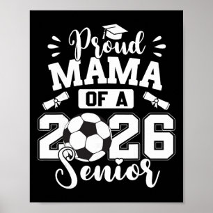 Affiche Maman fière d'un senior de soccer Ll diplômé en 20