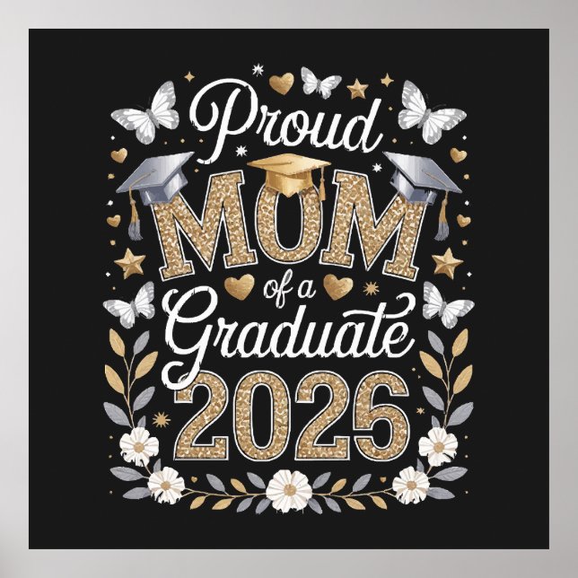 Affiche Maman fière d'une diplômée de 2026 (Devant)