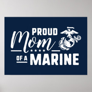 Affiche Maman fière d'une marine