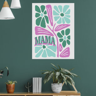 Affiche Maman Floral Fantaisiste 