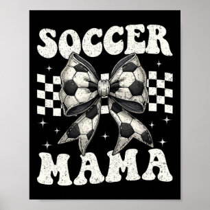 Affiche Maman foot drôle Coquette noeud Maman Maman