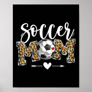 Affiche Maman Foot Léopard T-shirt drôle de maman foot pou