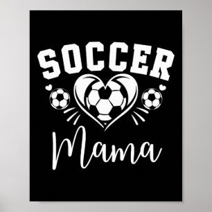 Affiche Maman footballeuse cœur de foot 
