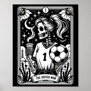 Affiche Maman Footballeuse Maman Footballeur Carte de Taro