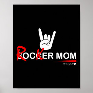 Affiche Maman Footballeuse Maman Rockeuse - Rock, Rebelle