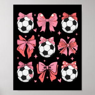 Affiche Maman footballeuse mignonne à noeud Famille sporti