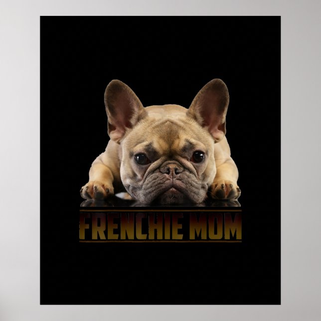 Affiche maman frenchie | cadeau de maman bulldog (Devant)