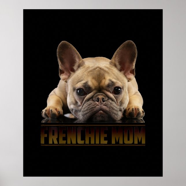 Affiche maman frenchie | cadeau de maman bulldog (Devant)