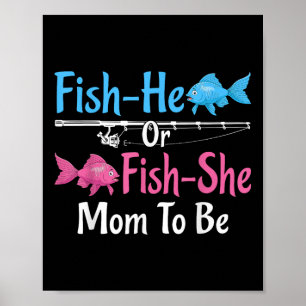 Affiche Maman futur bébé S poisson-il ou poisson-elle révé
